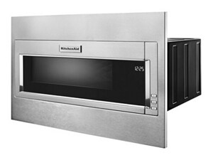 A stainless steel KitchenAid® built-in microwave