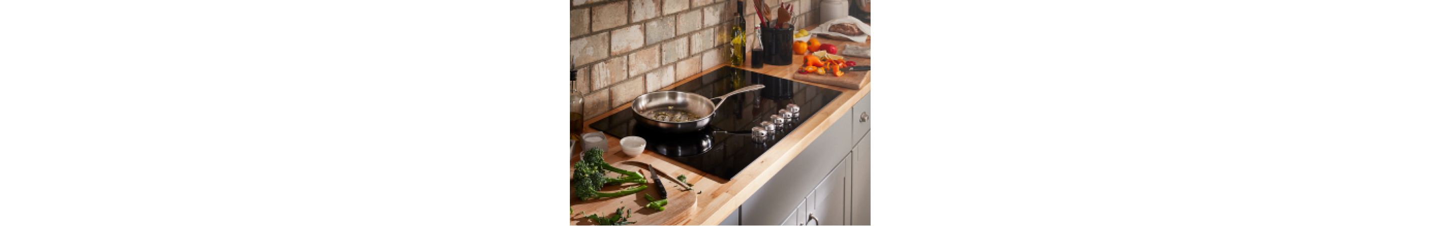 Fully installed KitchenAid® cooktop