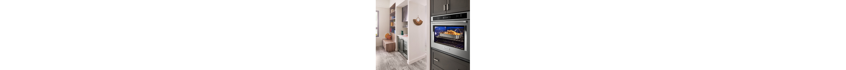 Wall oven in a modern kitchen