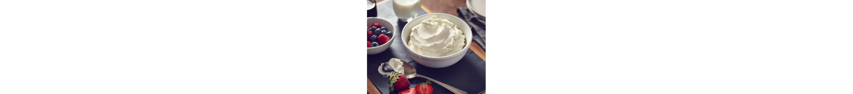 Bowl of homemade whipped cream
