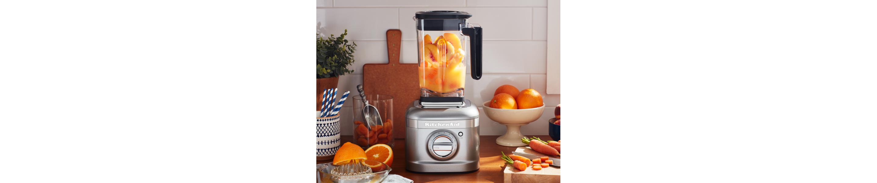 Fruit in a blender