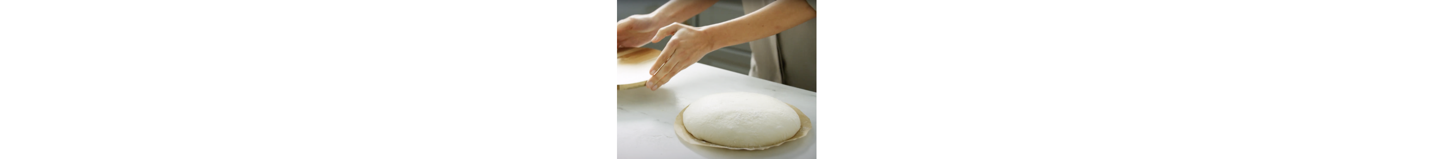 Dough on parchment paper