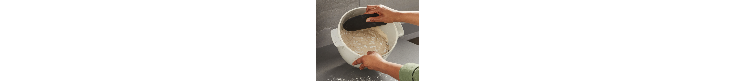 Bread dough inside a KitchenAid® Bread Bowl with Lid 