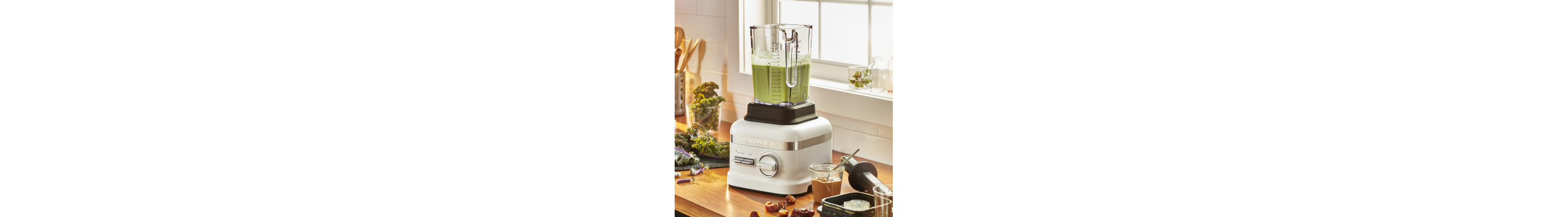 Blended chimichurri inside a KitchenAid® blender