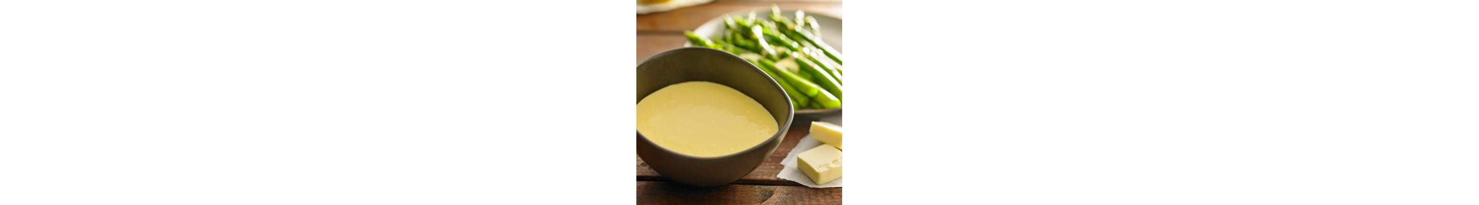 Hollandaise sauce and asparagus