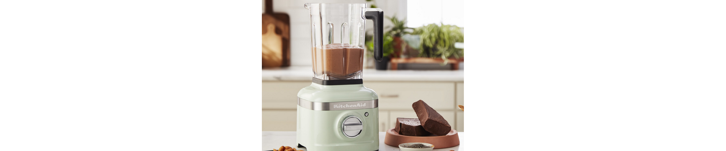 Chocolate ice cream in a KitchenAid® blender.