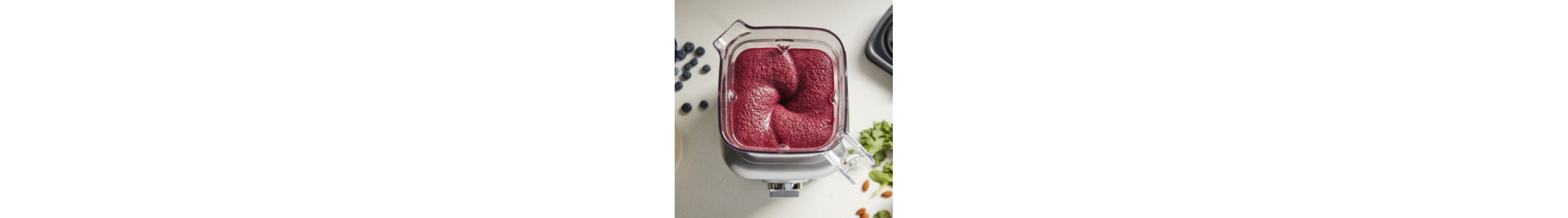 Fruit mixture in a blender