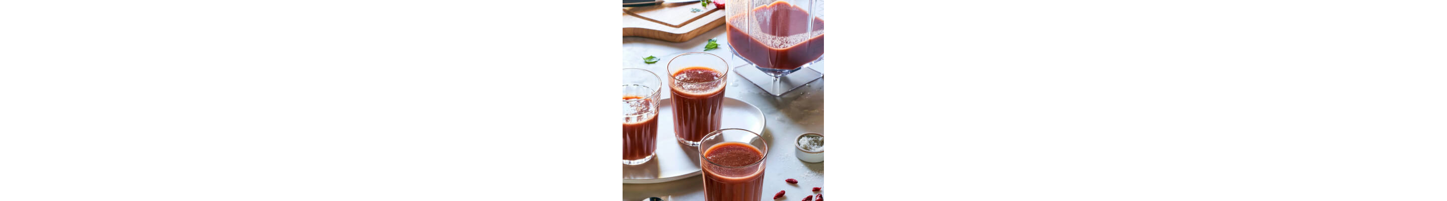 Red fruit juice in three glasses