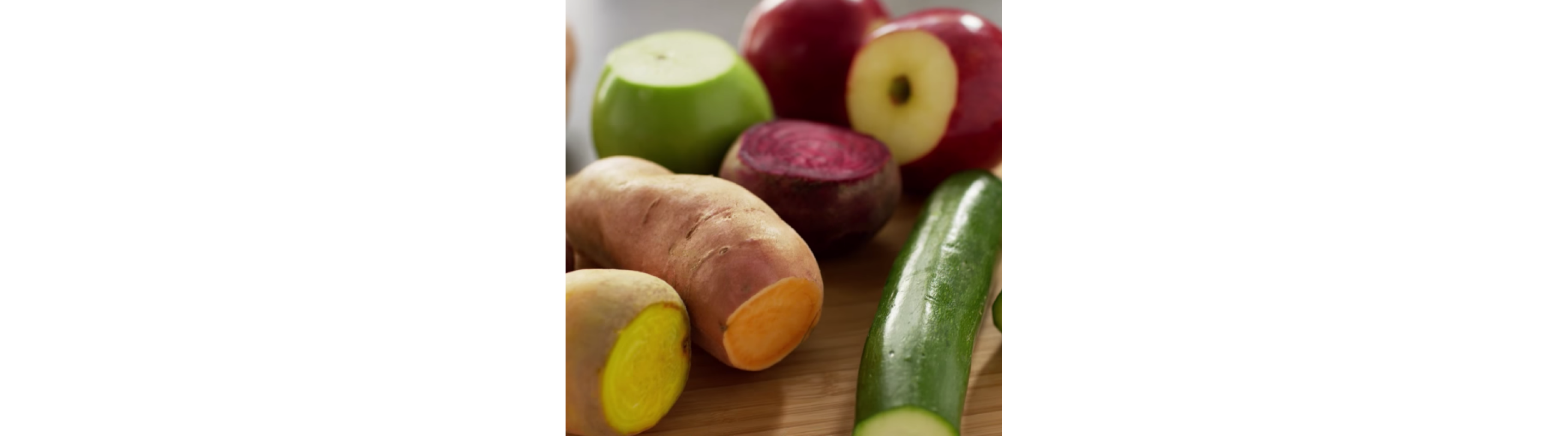 Fresh veggies prepped for spiralizing
