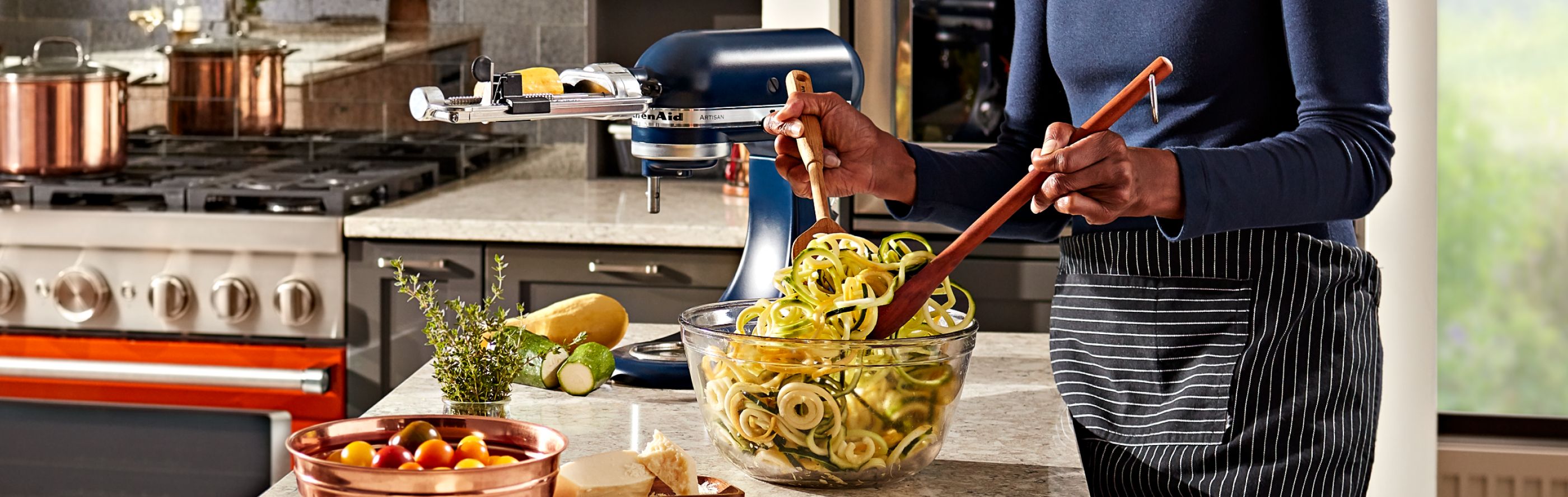 Zucchini top noodles kitchenaid