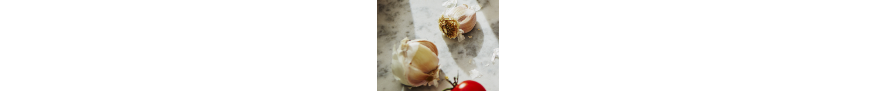 Garlic bulbs.