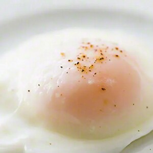 Closeup of a poached egg