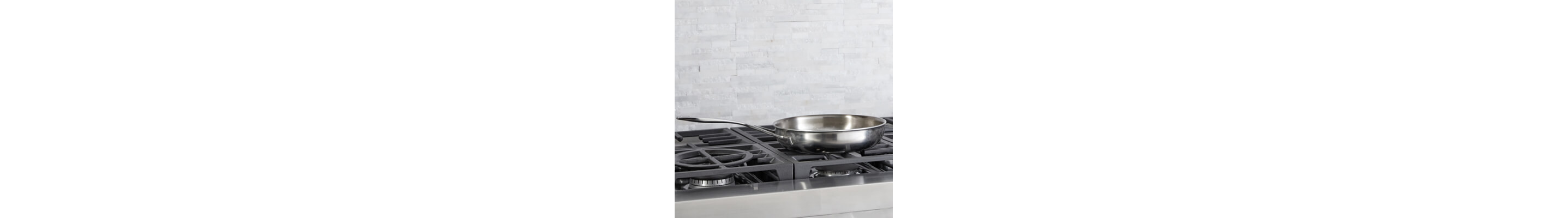 Skillet on a cooktop