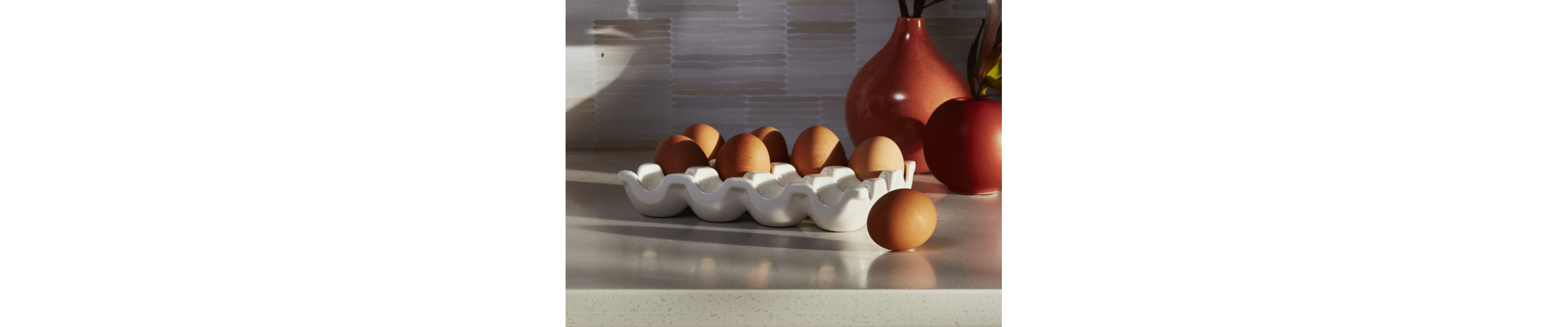 A carton of chilled eggs