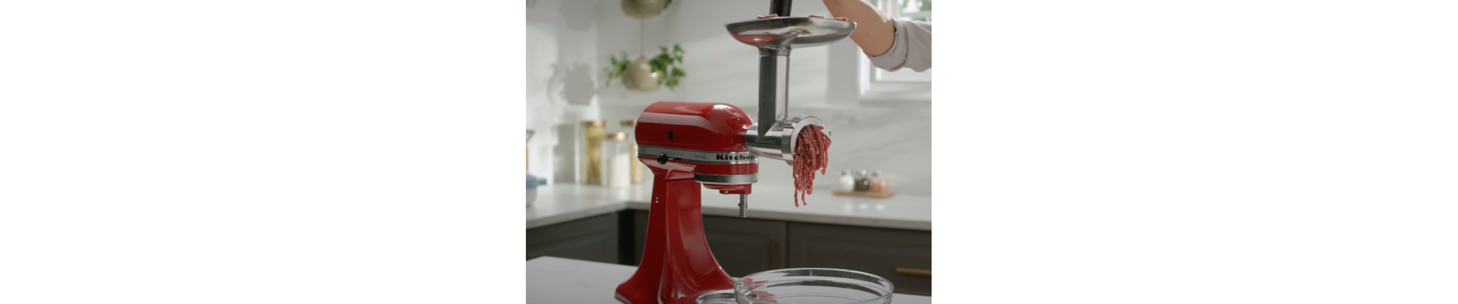KitchenAid® stand mixer with Food Grinder Attachment
