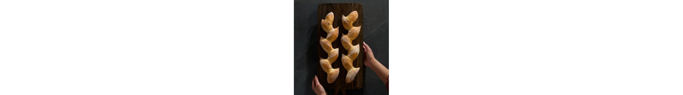Two loaves of epi bread