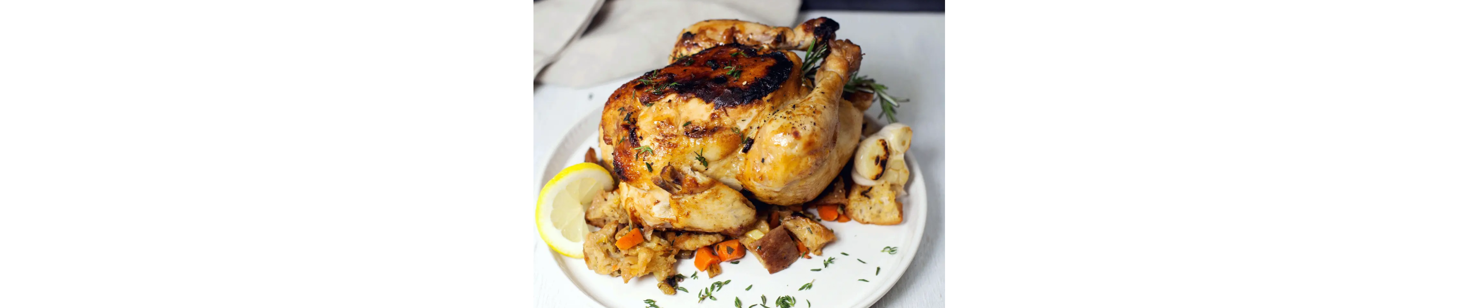 Whole roasted chicken
