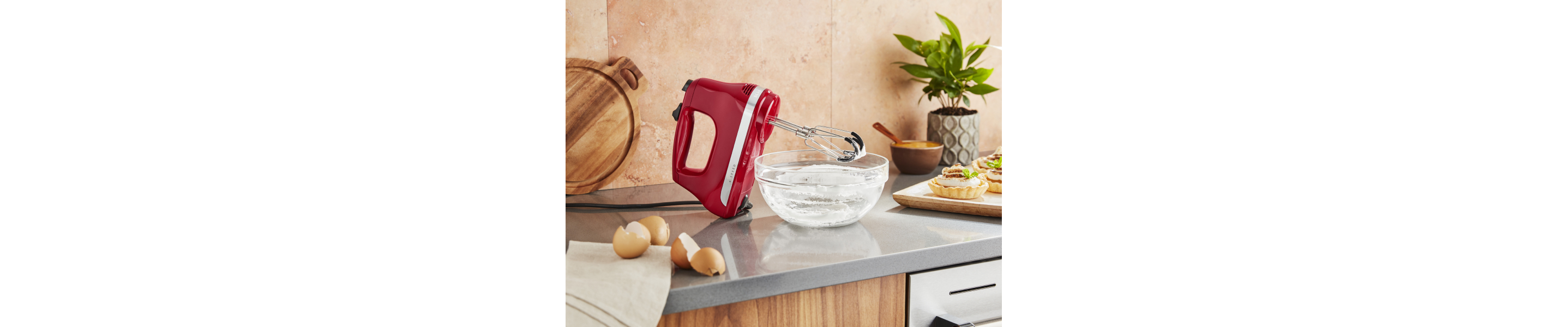 KitchenAid® hand mixer and mixing bowl