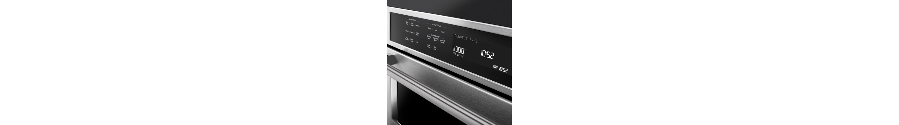 Close-up of control panel on KitchenAid® Smart Oven+