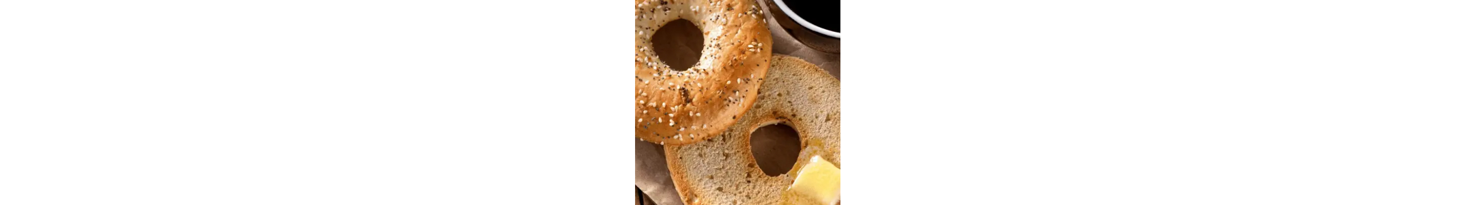 Toasted bagel.