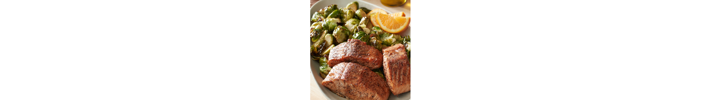 Salmon and brussel sprout dish.