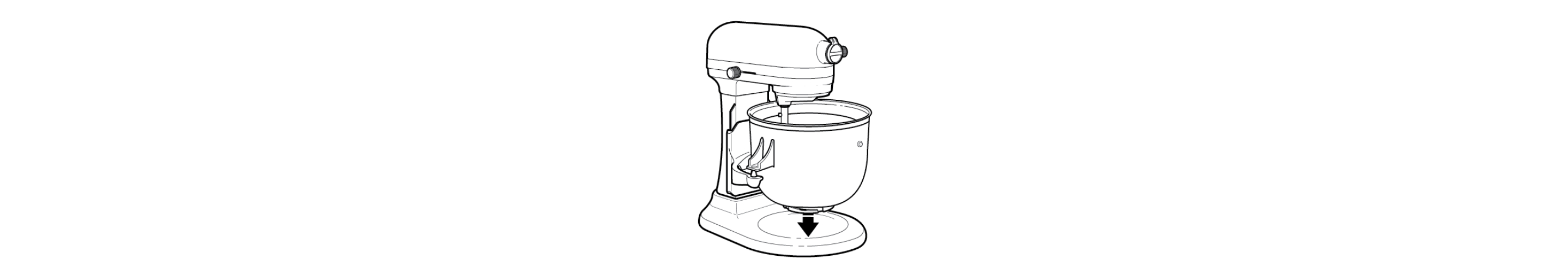 Ice Cream Maker attachment freeze bowl being positioned onto stand mixer