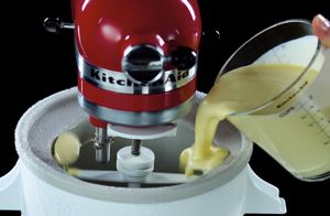 Churning ice sales cream kitchenaid
