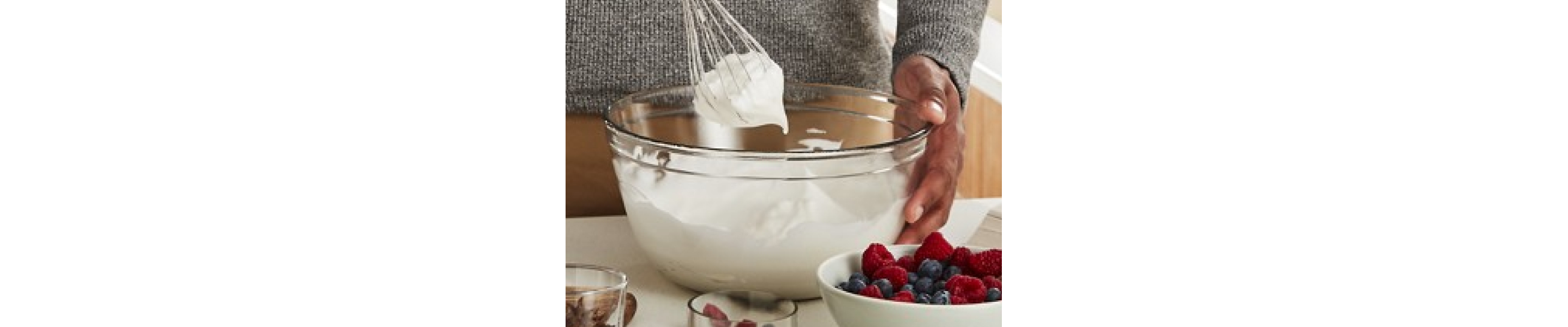 Whisk in a bowl of whipped cream