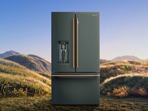A KitchenAid® Refrigerator in Juniper in a field