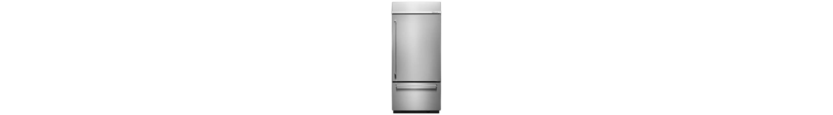 A large KitchenAid® bottom freezer refrigerator