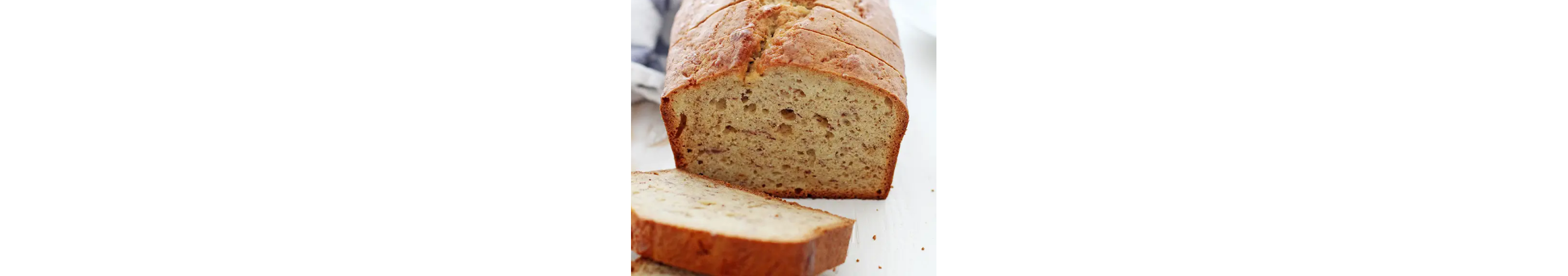 Homemade bread with slice cut off the end
