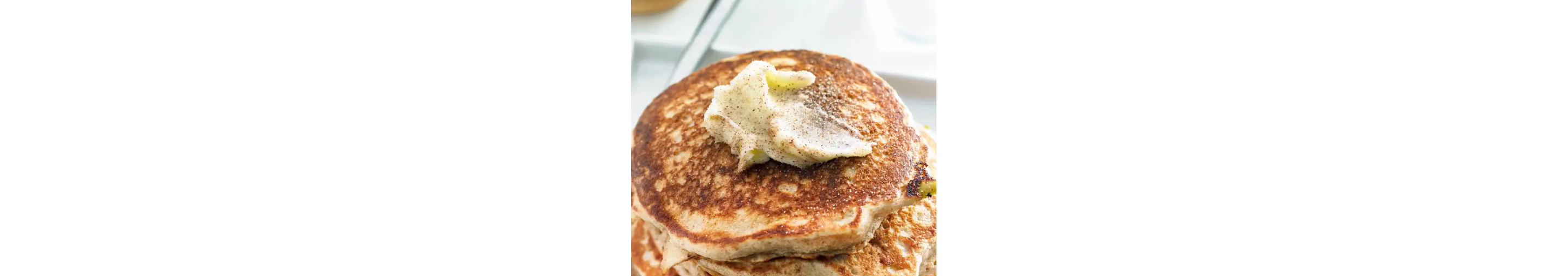 A stack of homemade pancakes