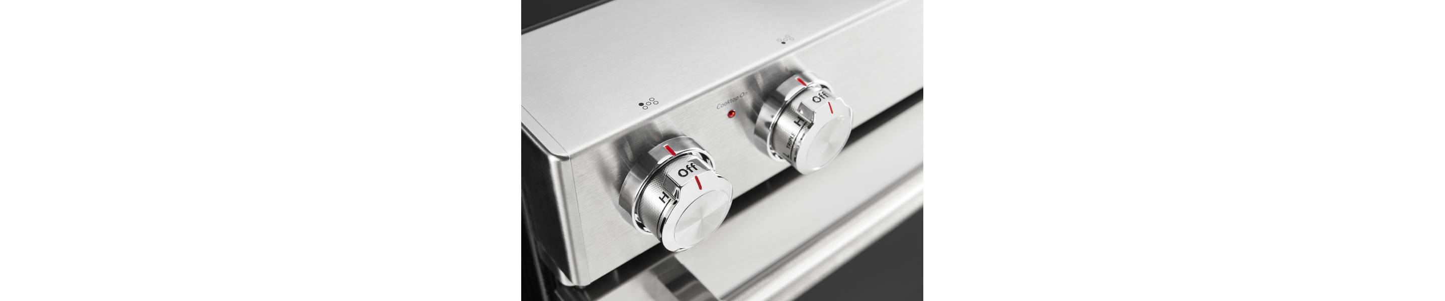 Temperature knobs on a KitchenAid® stove