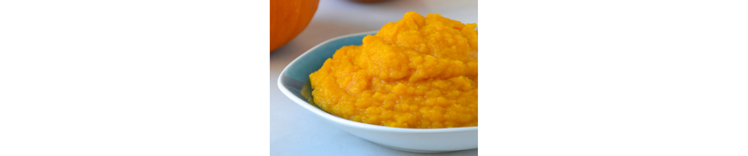 Bowl of pumpkin purée