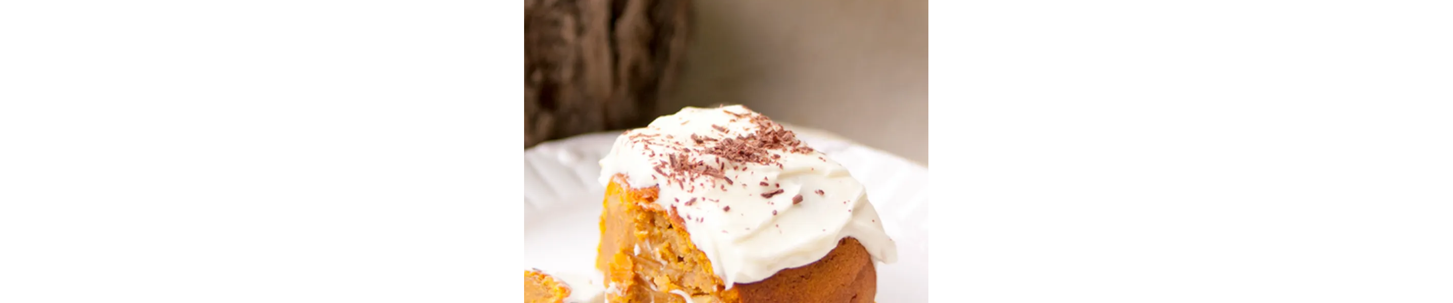 Slice of pumpkin apple bundt cake 