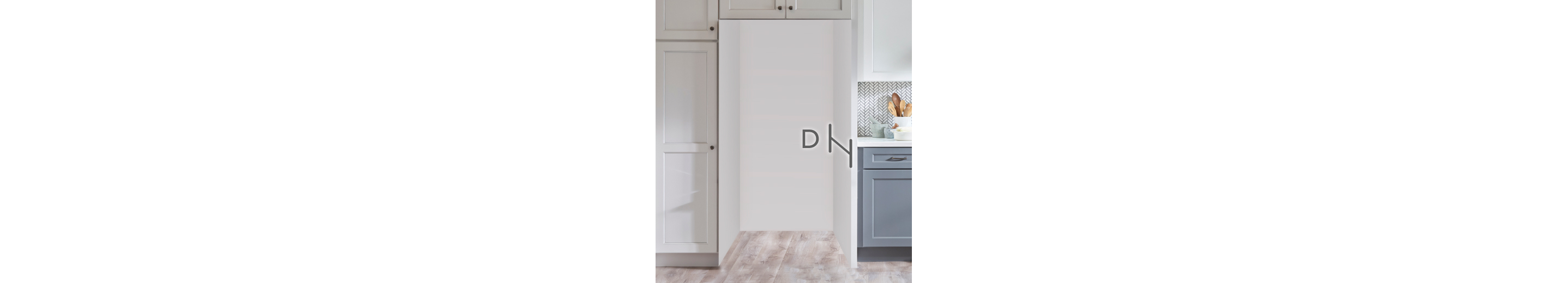 Cabinet opening with depth line