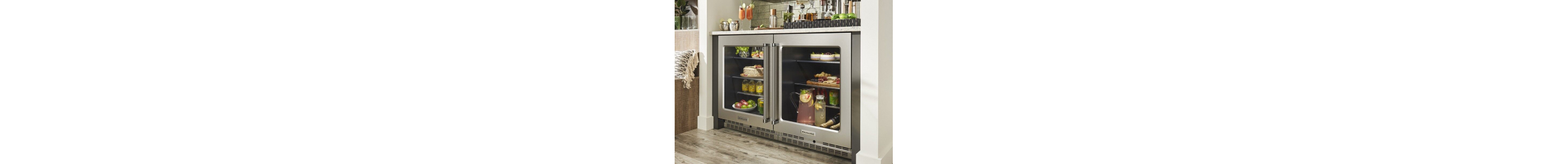 Two KitchenAid® undercounter refrigerators