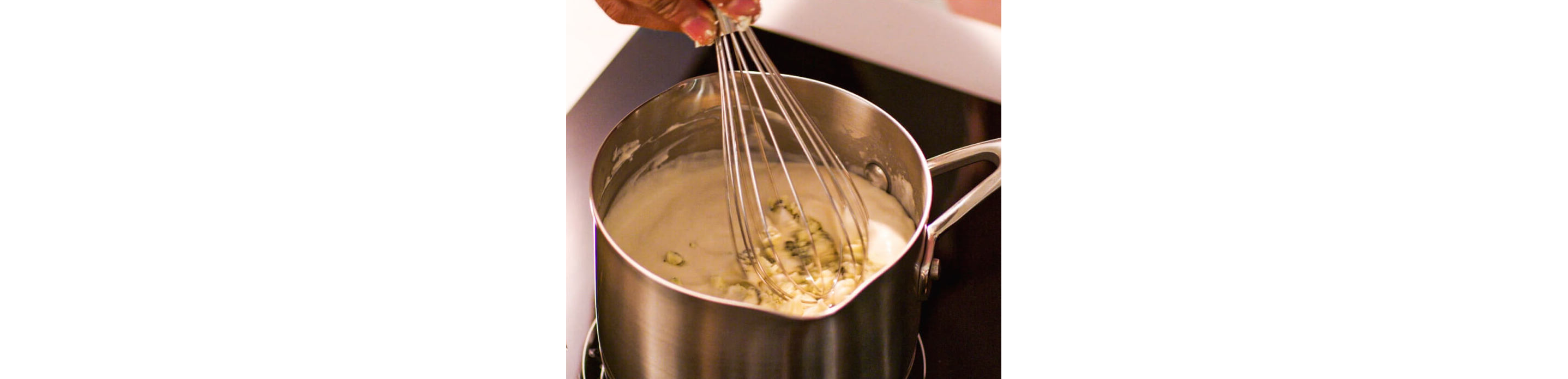 A pot on an induction cooktop.