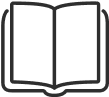 An open book icon. 