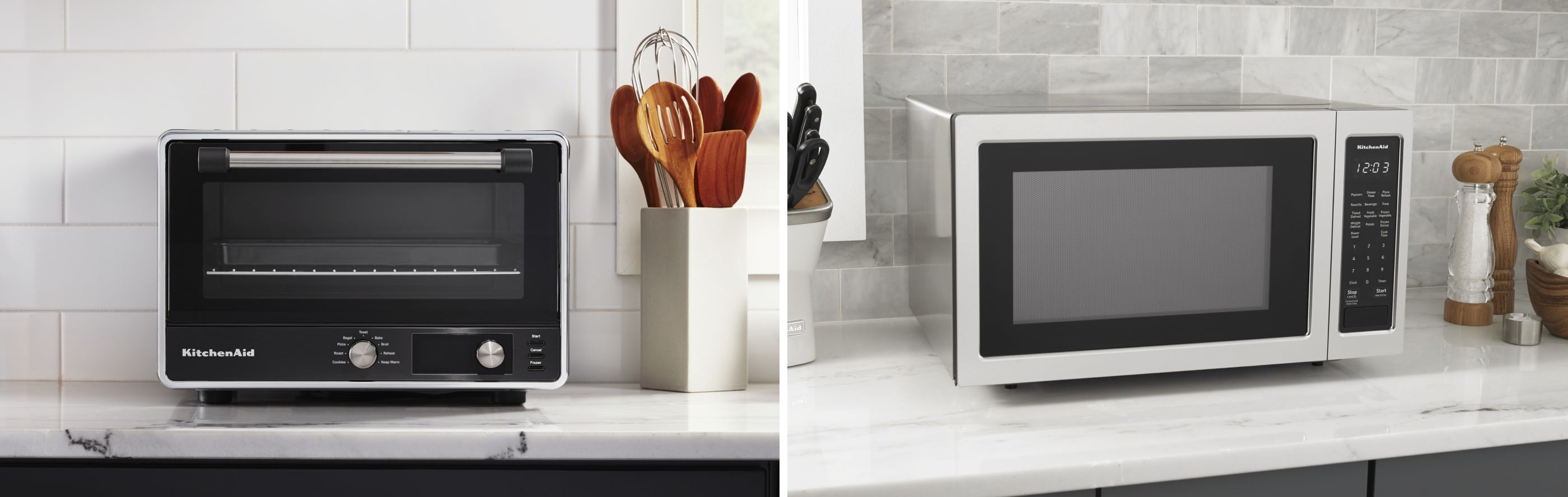 Microwave toaster top oven combo