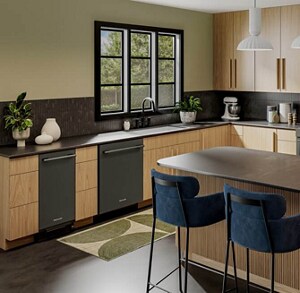 Trash compactor in modern kitchen