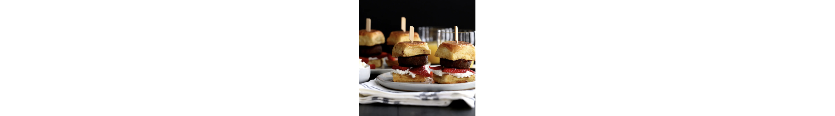 French toast sliders on serving plates