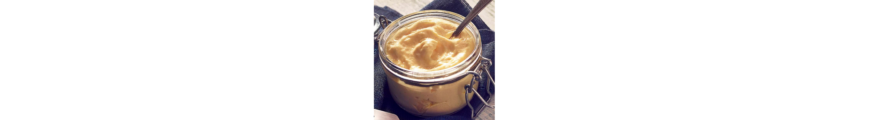 Whipped butter in a glass mason jar container