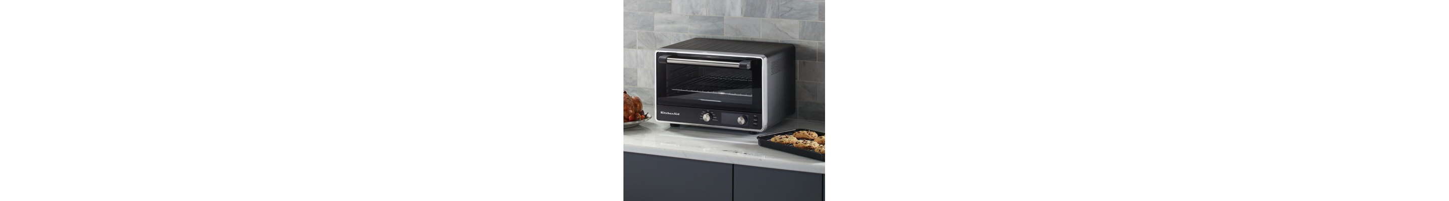 A KitchenAid® microwave oven on a countertop