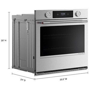 Wall oven capacity diagram