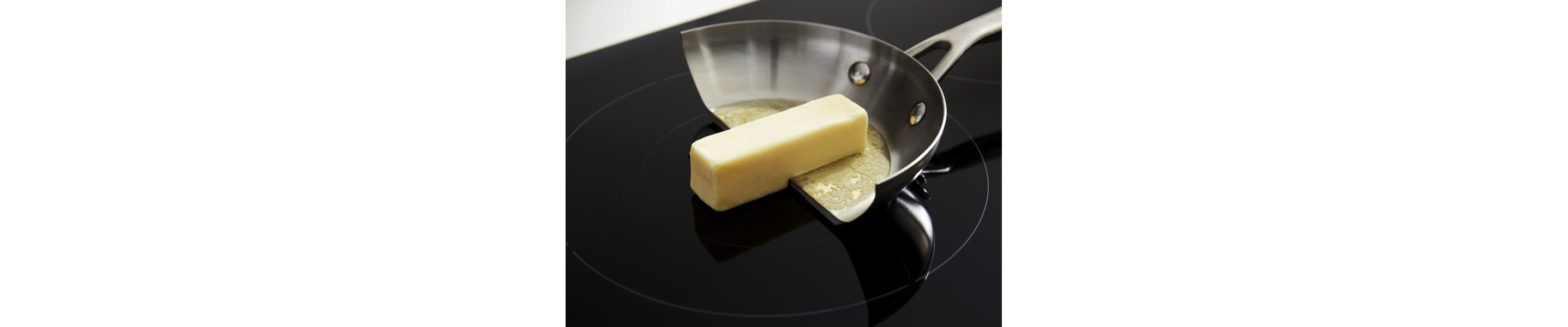  Butter cooking on an induction cooktop