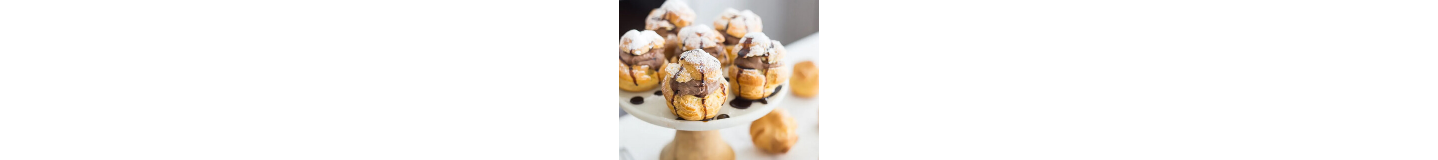 Pumpkin chocolate cream puffs