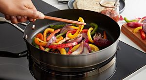 Pans for top induction hob