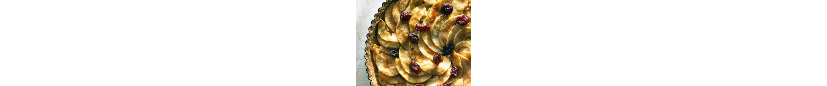An apple cranberry tart.