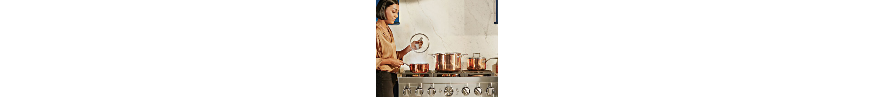 Heating a pan on a stovetop